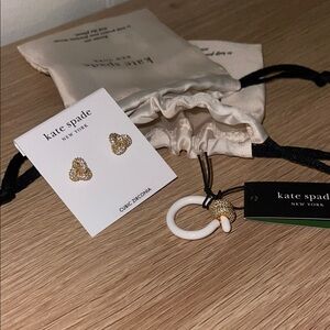 Kate Spade Gold ring and earring